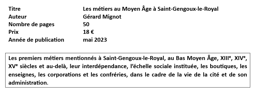 1 - Les métiers au moyen âge...