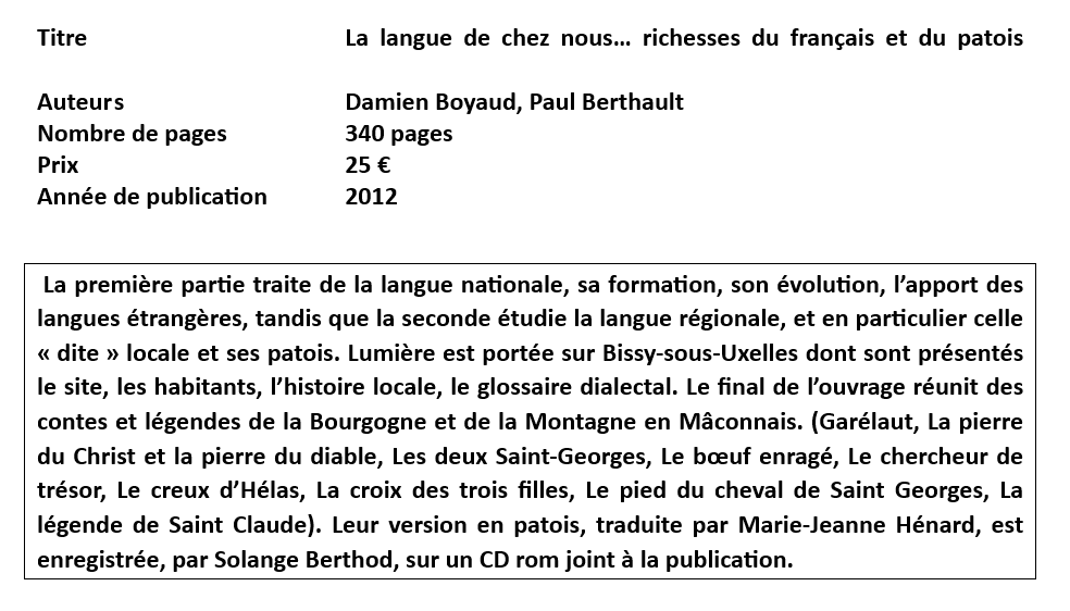 8 - La langue de chez nous...